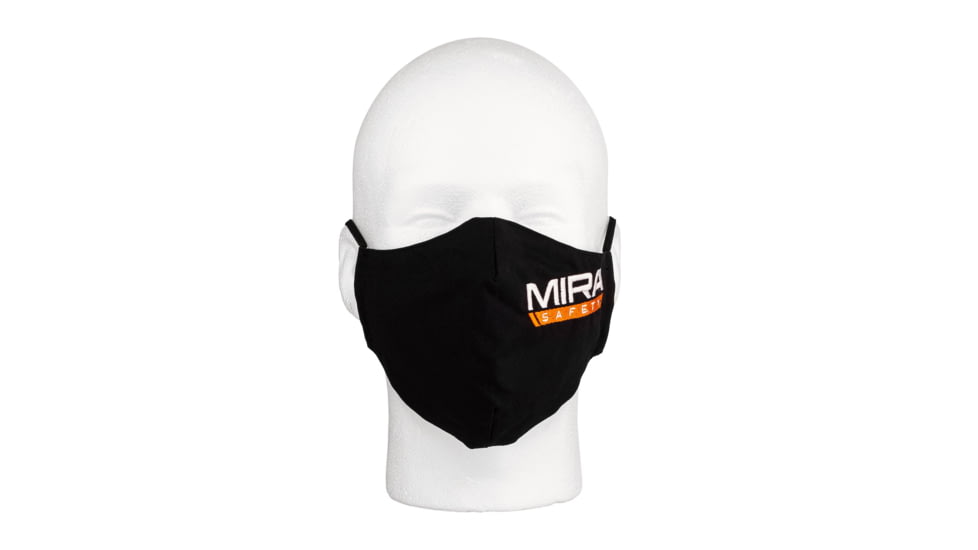 MIRA Safety Protective Face Mask Kit w/Silverplus Biocidal Technology, Black, Medium, PROMASK1