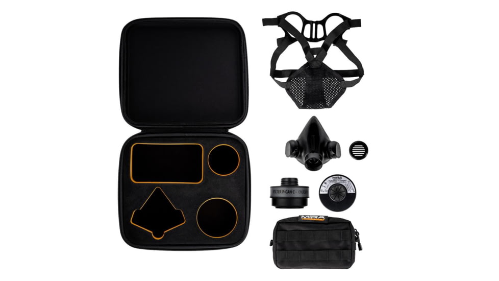 MIRA Safety TAPR Tactical Air-Purifying Respirator Mask, Standard Kit, Black, TAPRKIT-1