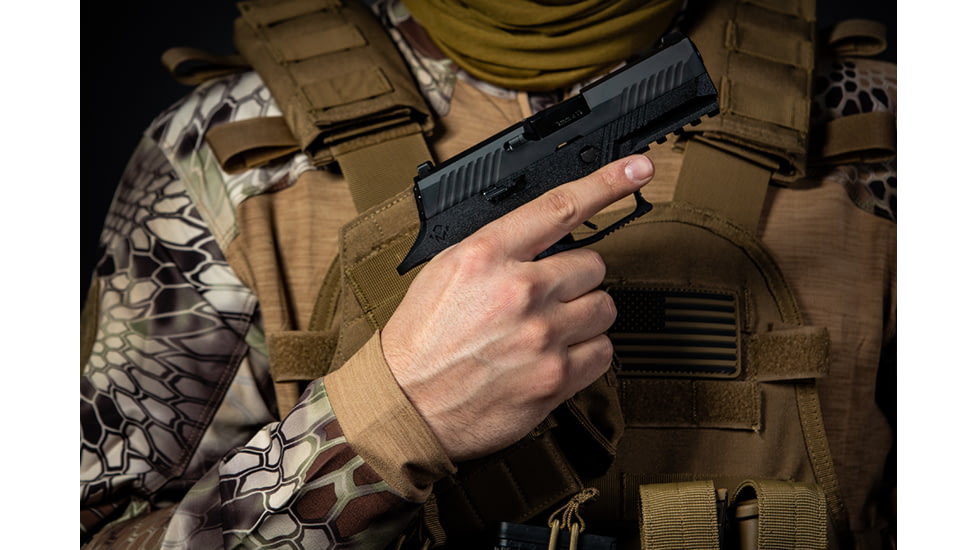 Mirzon Enhanced Grip Module, Manual Safety, P320, Black, MRZNEG2-BMS