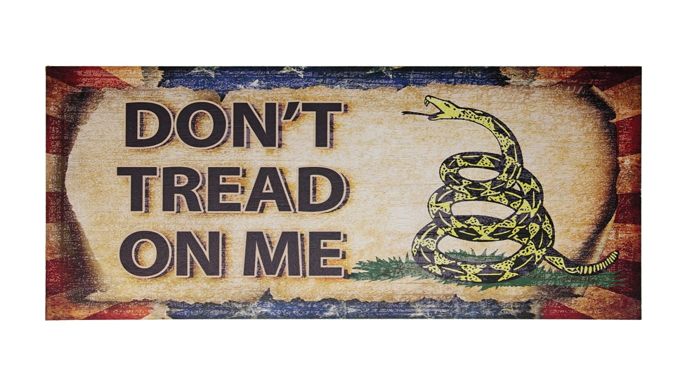 Miscellaneous Dont Tread On Me Sign, 18in X 7.75in, Don'T Tread On Me Artwork, Wood Construction, MI237
