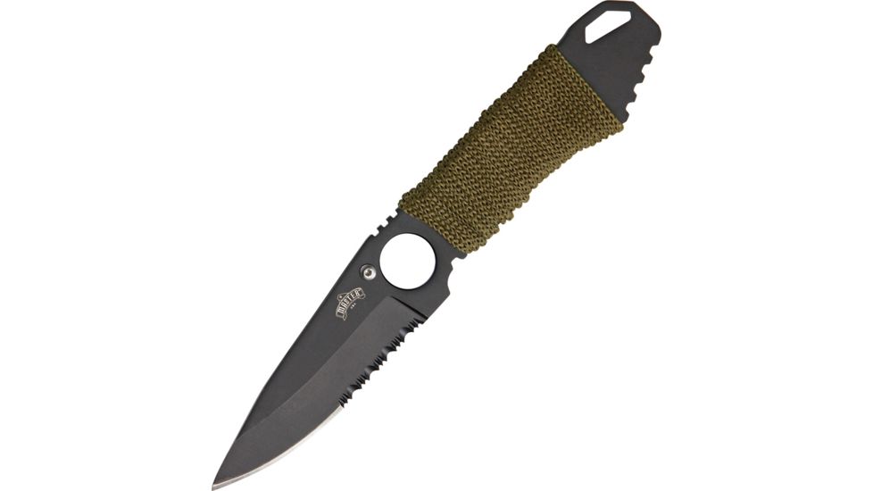Miscellaneous Neck Fixed Blade Knife,2.75in,Drop Point Blade,Od Green Nylon Cord Wrapped Handle M4240