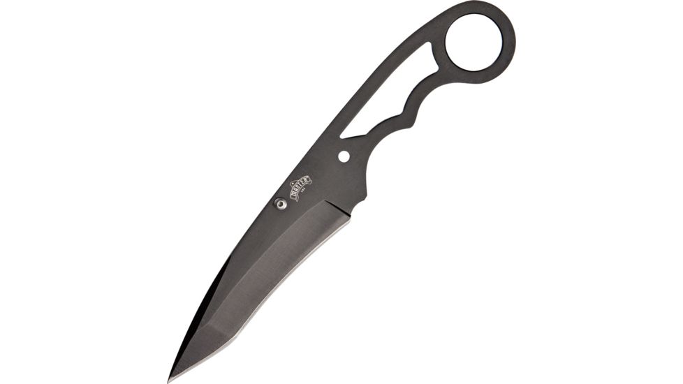 Miscellaneous Neck Fixed Blade Knife,3.375in,Tanto Blade Black,Skeletonized Handle M4236