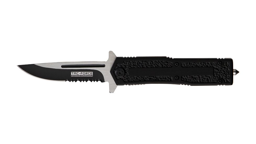 Miscellaneous Speed 2 Tone Folding Knife,3.375in,Drop Point Blade,Black Textured Alum Handle M961