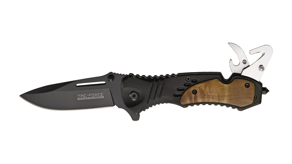 Miscellaneous Speed Assisted Rescue Folding Knife,3.25in,Black 440 Stainless Blade ,Black Alum Handle M4120