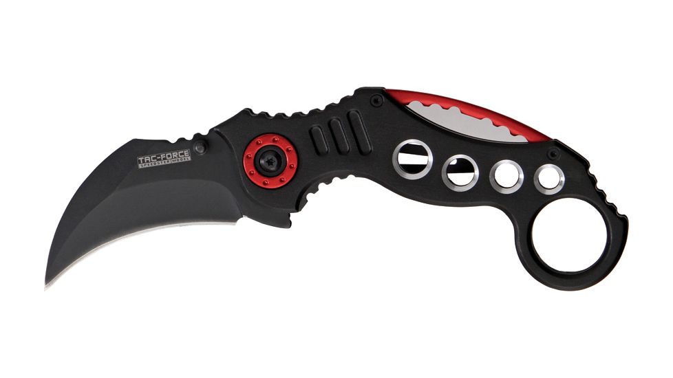 Miscellaneous Speed Karambit Folding Knife,2.875in,Assisted Opening Curved Blade,Black Anodized Alum Handle M959