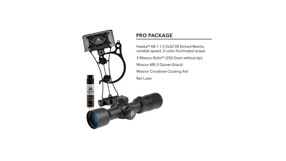 Mission Crossbows Sub-1 XR Black-Pro Kit, Black, XK034