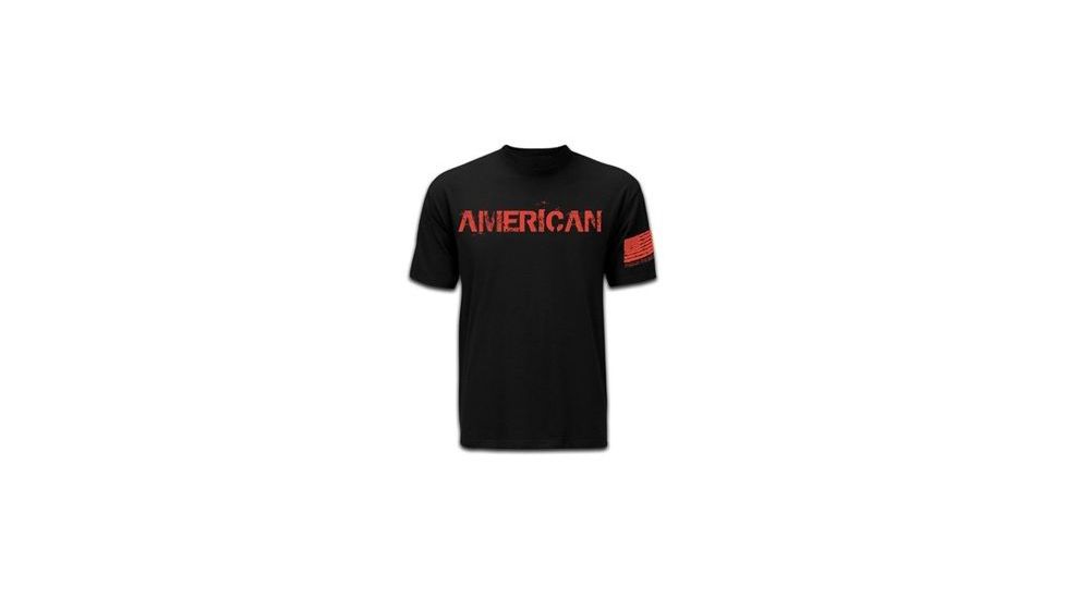 Mission First Tactical American T-Shirt, Black, 2XL MFTAMT-BL-XXL