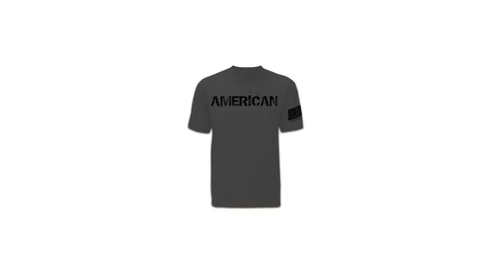 Mission First Tactical American T-Shirt, Grey, 2XL MFTAMT-GY-XXL