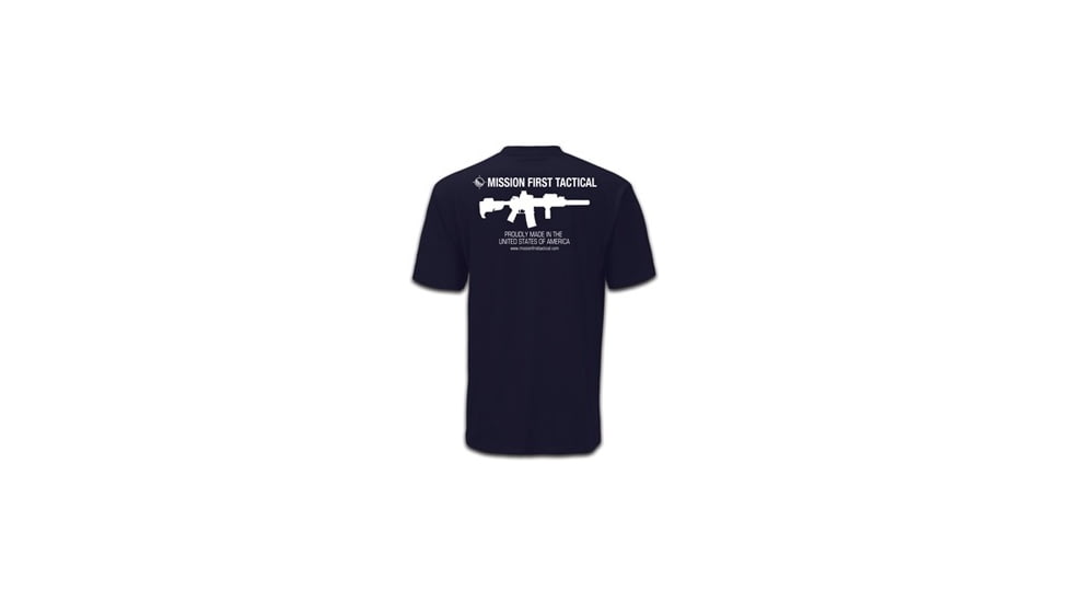 Mission First Tactical American T-Shirt, Navy Blue, Small MFTAMT-N-S