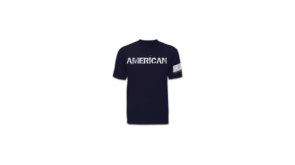 Mission First Tactical American T-Shirt, Navy Blue, Small MFTAMT-N-S