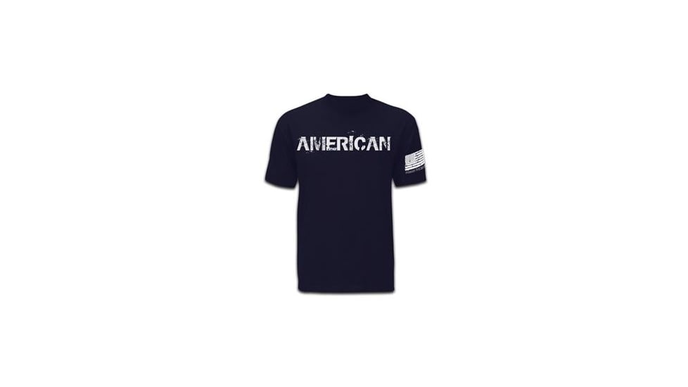 Mission First Tactical American T-Shirt, Navy Blue, Large MFTAMT-N-L