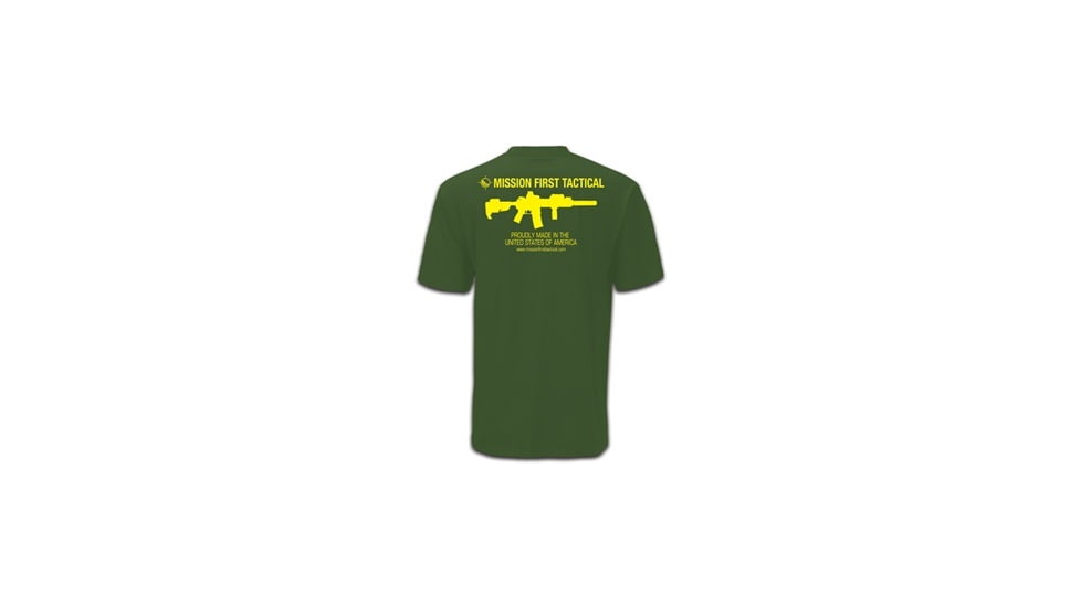 Mission First Tactical American T-Shirt, Olive Drab, Small MFTAMT-OD-S