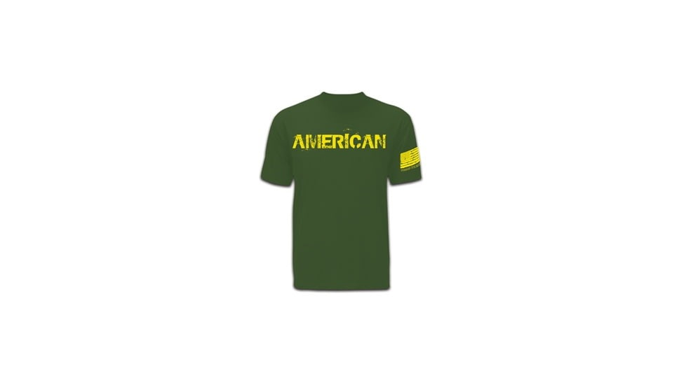 Mission First Tactical American T-Shirt, Olive Drab, Small MFTAMT-OD-S