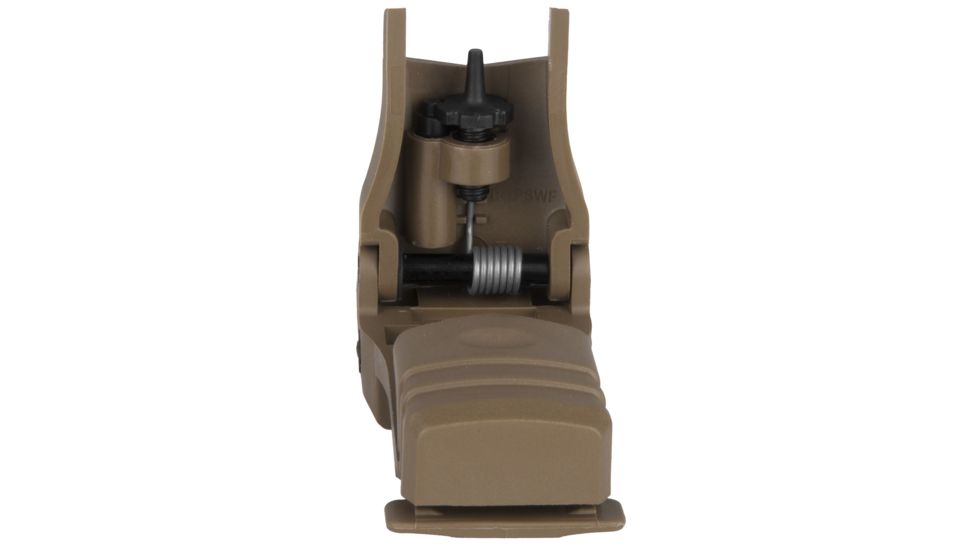 Mission First Tactical Back Up Polymer Flip Up Front Sight With Windage Adjustment Scorched Dark Earth