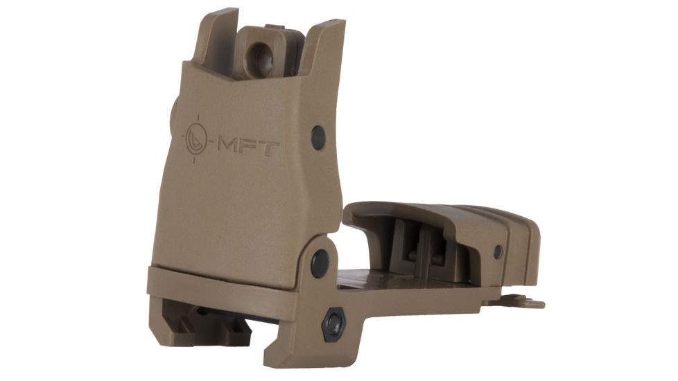 Mission First Tactical Back Up Polymer Flip Up Rear Sight With Windage Adjustment Scorched Dark Earth