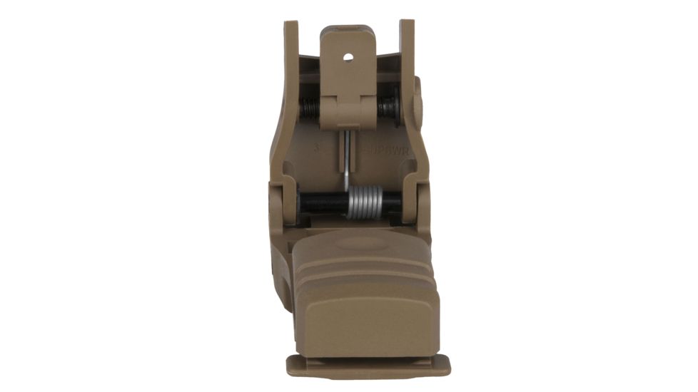 Mission First Tactical Back Up Polymer Flip Up Rear Sight With Windage Adjustment Scorched Dark Earth