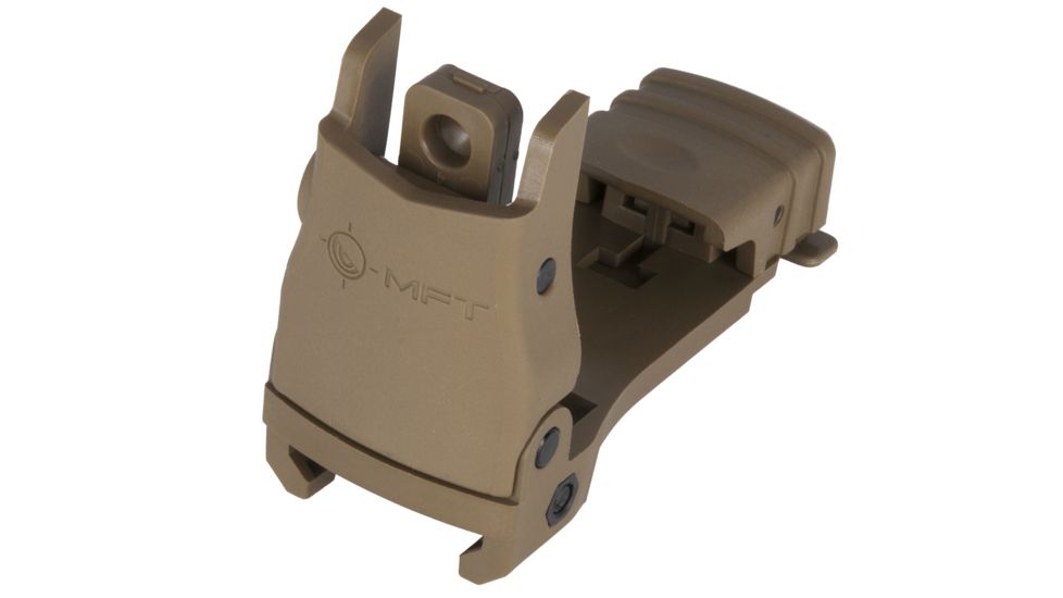 Mission First Tactical Back Up Polymer Flip Up Rear Sight With Windage Adjustment Scorched Dark Earth