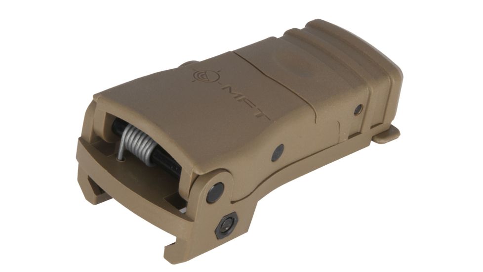 Mission First Tactical Back Up Polymer Flip Up Rear Sight With Windage Adjustment Scorched Dark Earth