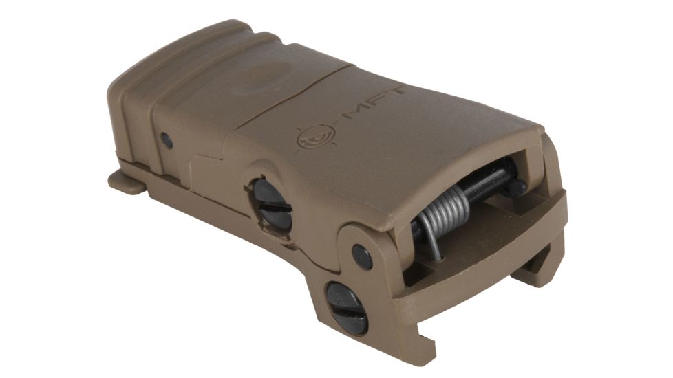 Mission First Tactical Back Up Polymer Flip Up Rear Sight With Windage Adjustment Scorched Dark Earth