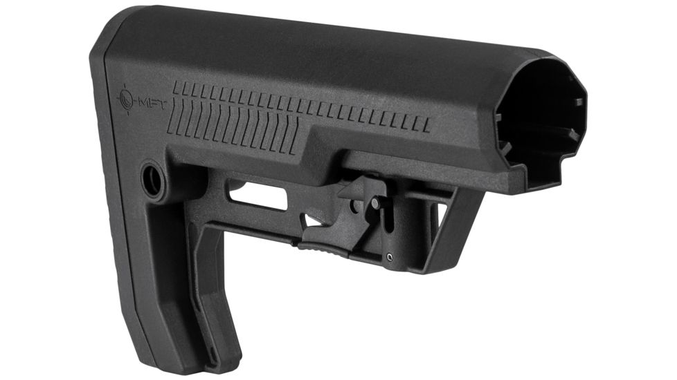 Mission First Tactical Battlelink Extreme Duty Minimalist Stock, AR-15, Mil-Spec, 1.148 Diameter Receiver Extensions, Black, BMSMIL-EXD
