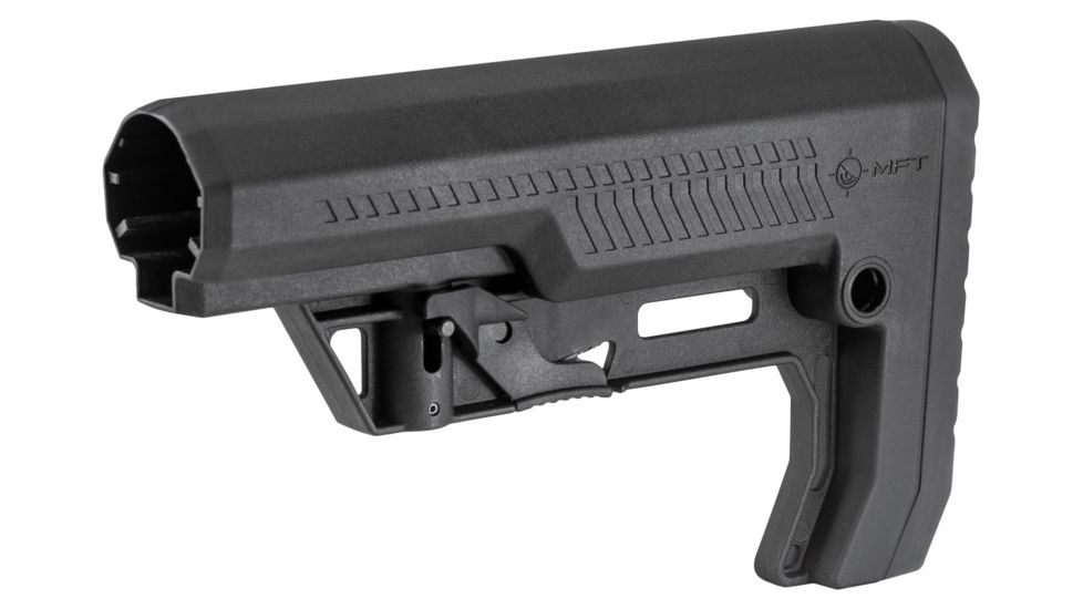 Mission First Tactical Battlelink Extreme Duty Minimalist Stock, AR-15, Mil-Spec, 1.148 Diameter Receiver Extensions, Black, BMSMIL-EXD