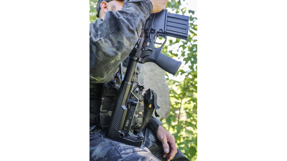 Mission First Tactical Battlelink Extreme Duty Minimalist Stock, AR-15, Mil-Spec, 1.148 Diameter Receiver Extensions, Black, BMSMIL-EXD