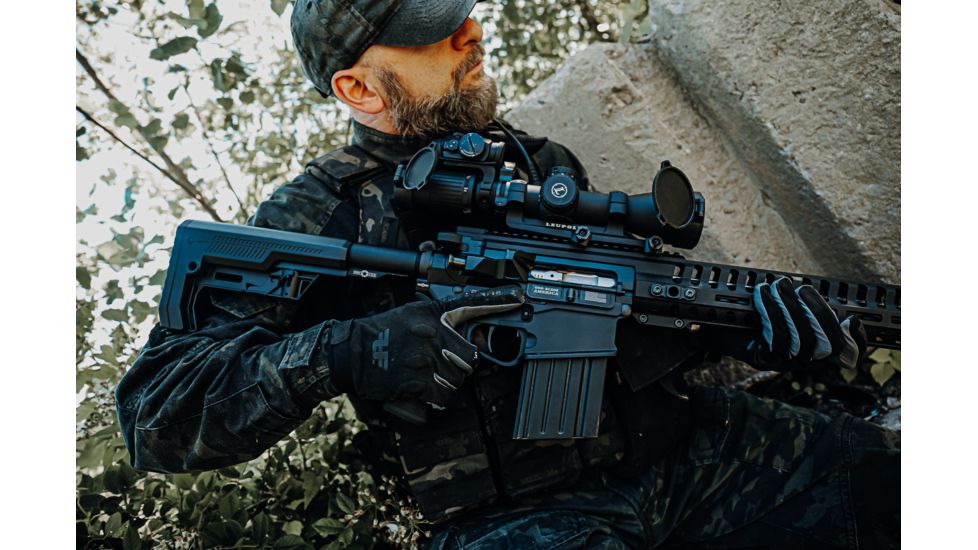 Mission First Tactical Battlelink Extreme Duty Minimalist Stock, AR-15, Mil-Spec, 1.148 Diameter Receiver Extensions, Black, BMSMIL-EXD