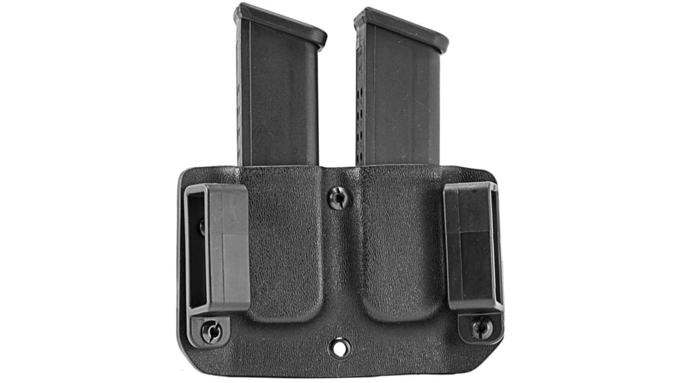 Mission First Tactical Double Pistol Magazine Pouch, Sig P320 w/ 1.5in Belt Loop, Black, H10DMP-SG32-150