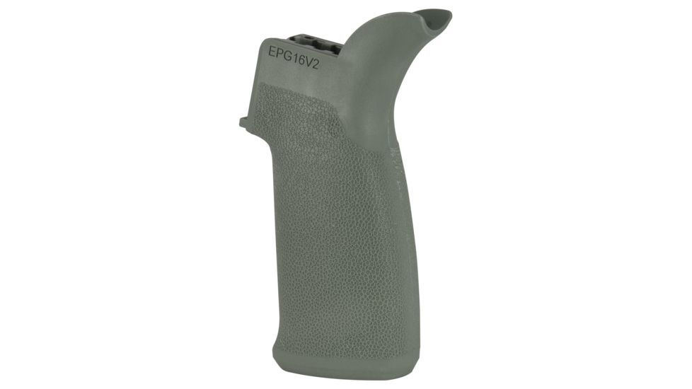 Mission First Tactical Engage AR15/M16 Pistol Grip with 15 degree angle and no finger grooves, Foliage Green, EPG16V2-FG