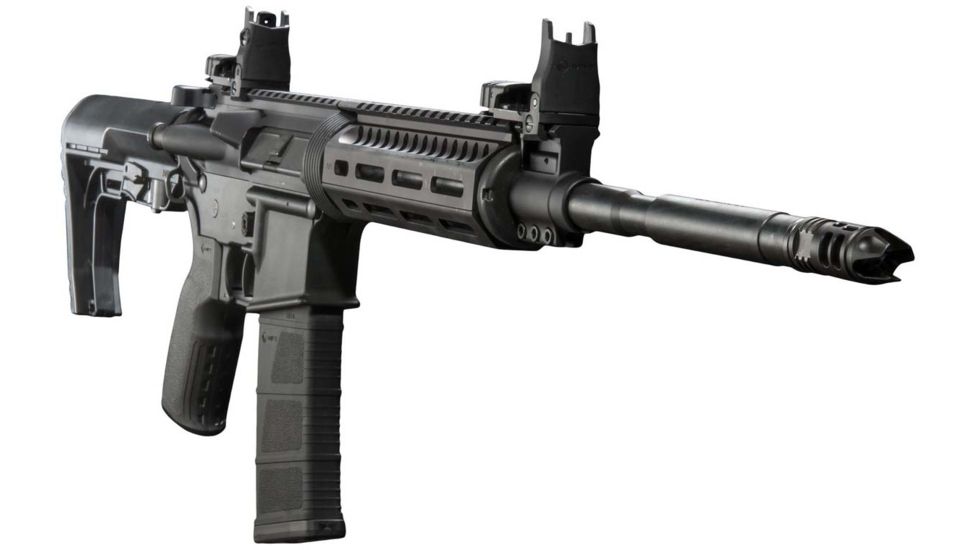 Mission First Tactical Evolv AR15 Muzzle Device 1, w/pre drilled tapping hole, Black, E2ARMD1RSC