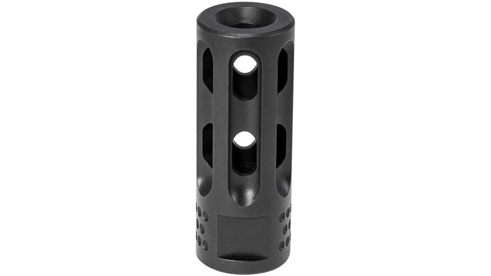 Mission First Tactical Evolv AR15 Muzzle Device 2, w/pre drilled tapping hole, Black, E2ARMD2RSC
