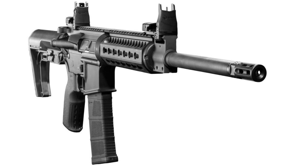 Mission First Tactical Evolv AR15 Muzzle Device 2, w/pre drilled tapping hole, Black, E2ARMD2RSC