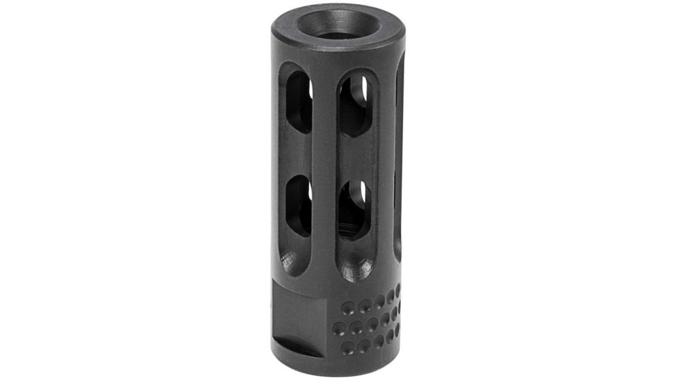 Mission First Tactical Evolv AR15 Muzzle Device 2, w/pre drilled tapping hole, Black, E2ARMD2RSC