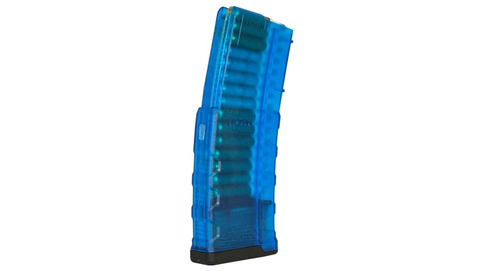 Mission First Tactical EXD Rifle Magazine, AR15, 5.56x45mm, 30 Rounds, Translucent Blue, EXDPM556-T-B-30RD