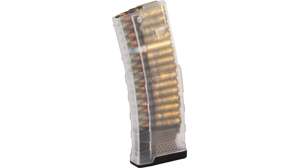 Mission First Tactical EXD Rifle Magazine, AR15, 5.56x45mm, 30 Rounds, Translucent Clear, EXDPM556-T-C-30RD
