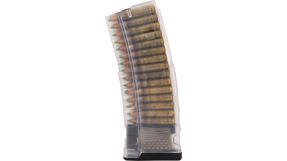 Mission First Tactical EXD Rifle Magazine, AR15, 5.56x45mm, 30 Rounds, Translucent Clear, EXDPM556-T-C-30RD