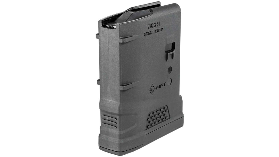 Mission First Tactical Extreme Duty Polymer Magazine, 7.62 x 51 NATO, .308 Winchester, AR10 SR25/M110, 10 Round, Black