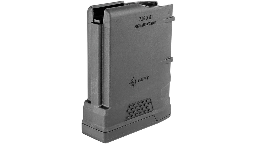 Mission First Tactical Extreme Duty Polymer Magazine, 7.62 x 51 NATO, .308 Winchester, AR10 SR25/M110, 10 Round, Black