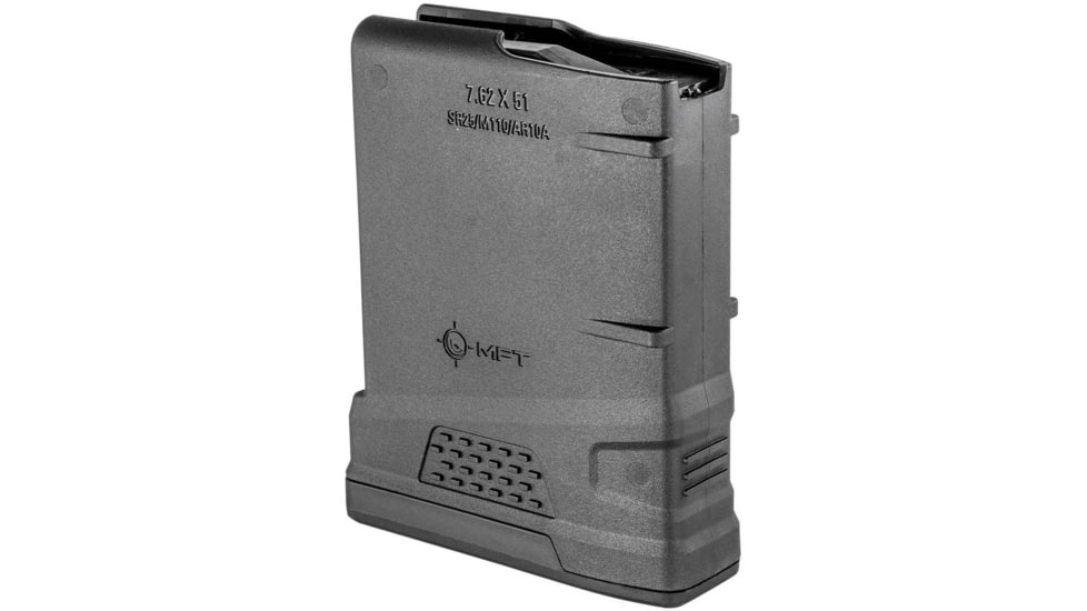 Mission First Tactical Extreme Duty Polymer Magazine, 7.62 x 51 NATO, .308 Winchester, AR10 SR25/M110, 10 Round, Black