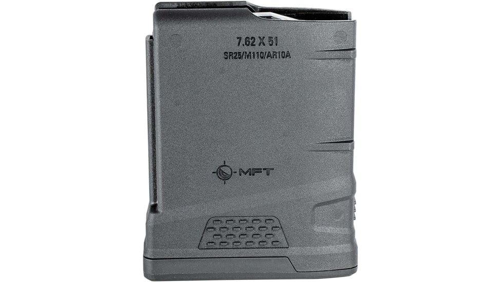 Mission First Tactical Extreme Duty Polymer Magazine, 7.62 x 51 NATO, .308 Winchester, AR10 SR25/M110, 10 Round, Black