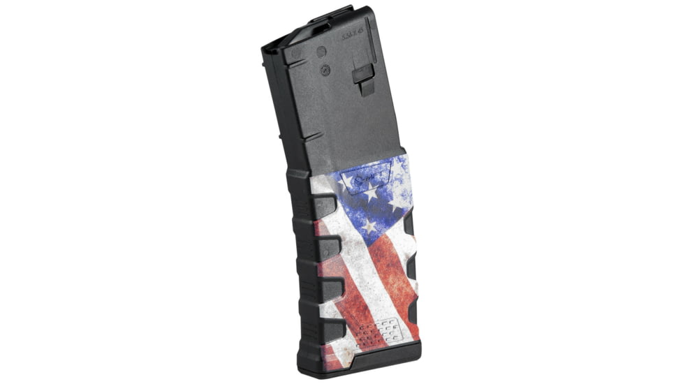 Mission First Tactical Extreme Duty Rifle Magazine, AR-15, 5.56x45mm/.223 Rem/.300 AAC, 30 Round, American Flag M1, 1 Pack, Polymer, EXDPM556D-AFM1-30RD