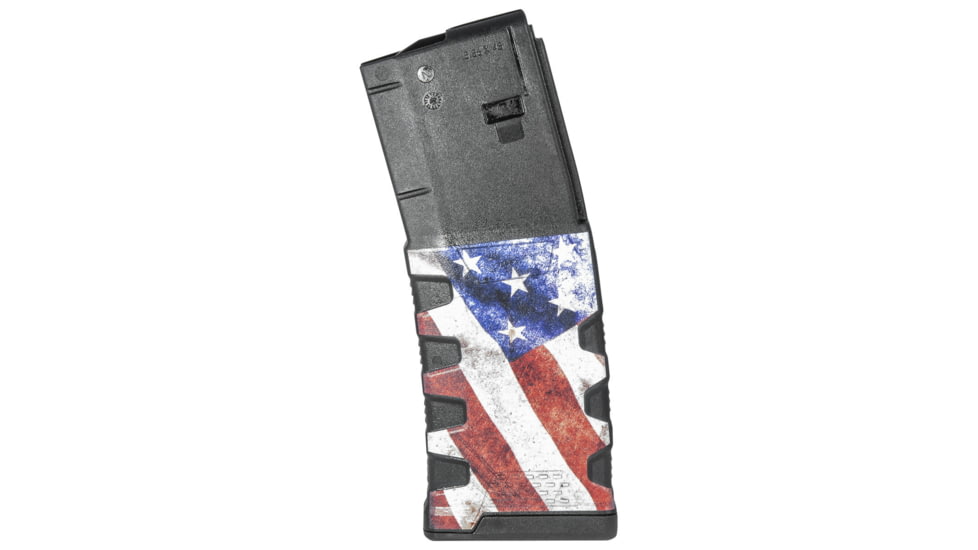 Mission First Tactical Extreme Duty Rifle Magazine, AR15, 5.56x45mm/.223 Rem/.300 AAC, 30 Rounds, American Flag M1, EXDPM556D-AFM1-30RD