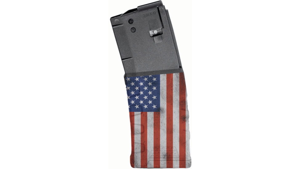 Mission First Tactical Extreme Duty Rifle Magazine, AR15, 5.56x45mm/.223 Rem/.300 AAC, 30 Rounds, American Flag vintage, EXDPM556D-AMFV-30RD