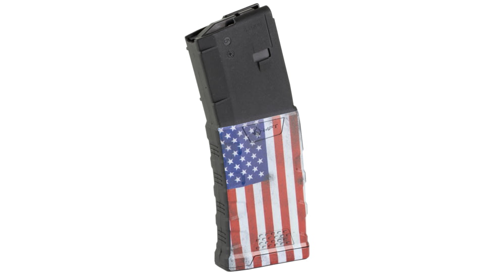 Mission First Tactical Extreme Duty Rifle Magazine, AR15, 5.56x45mm/.223 Rem/.300 AAC, 30 Rounds, American Flag vintage, EXDPM556D-AMFV-30RD