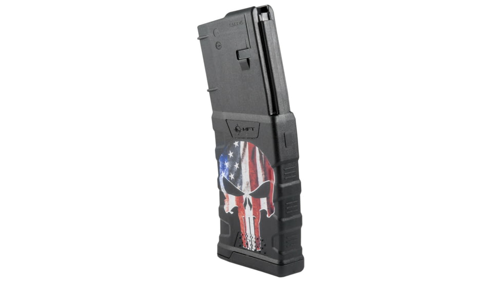 Mission First Tactical Extreme Duty Rifle Magazine, AR15, 5.56x45mm/.223 Rem/.300 AAC, 30 Rounds, American Punisher, EXDPM556D-AFPS-D-30RD