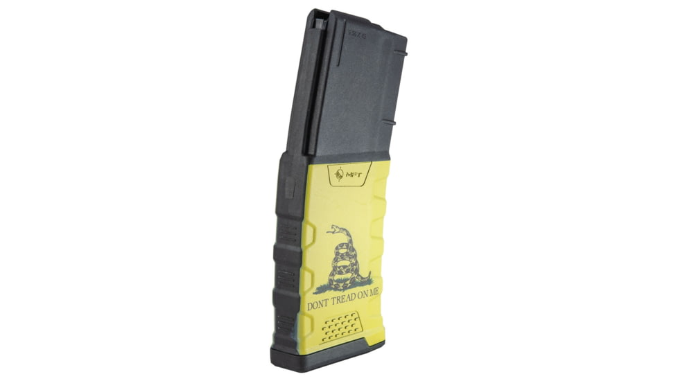 Mission First Tactical Extreme Duty Rifle Magazine, AR-15, 5.56x45mm/.223 Rem/.300 AAC, 30 Round, Gadsen Flag, 1 Pack, Polymer, EXDPM556D-GF-30RD