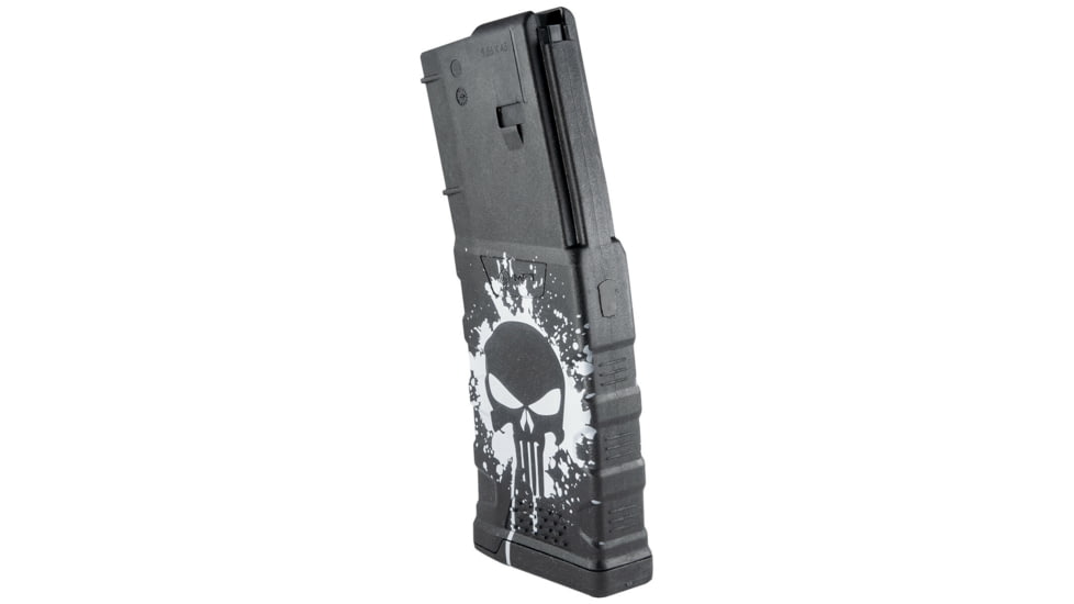 Mission First Tactical Extreme Duty Rifle Magazine, AR15, 5.56x45mm/.223 Rem/.300 AAC, 30 Rounds, Punisher Splat White, EXDPM556D-PSS-WH-30RD
