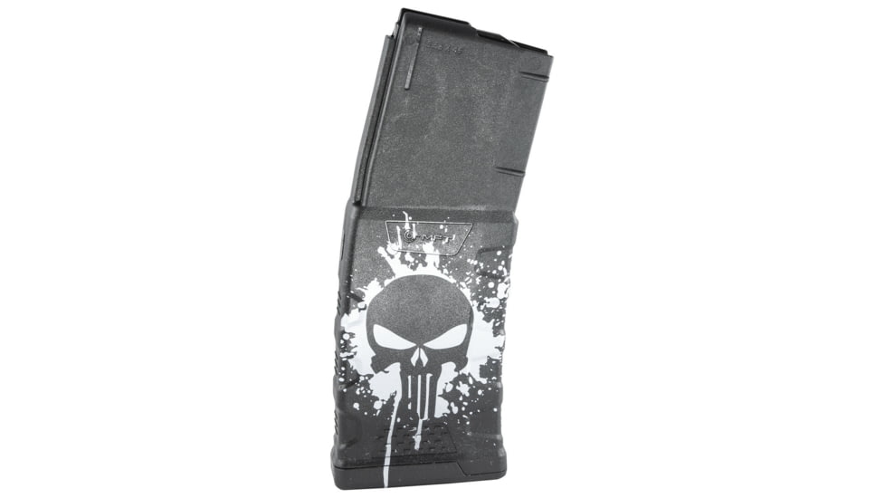 Mission First Tactical Extreme Duty Rifle Magazine, AR15, 5.56x45mm/.223 Rem/.300 AAC, 30 Rounds, Punisher Splat White, EXDPM556D-PSS-WH-30RD