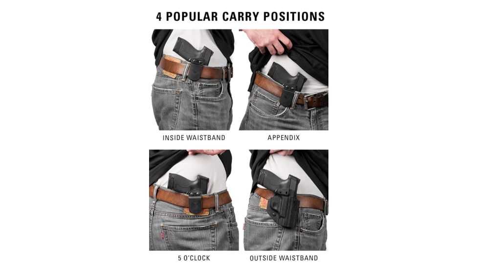 Mission First Tactical IWB/OWB Appendix Holster, Springfield Hellcat Micro-Compact OSP 9, Ambidextrous, Black, HSFHCAIWBABL