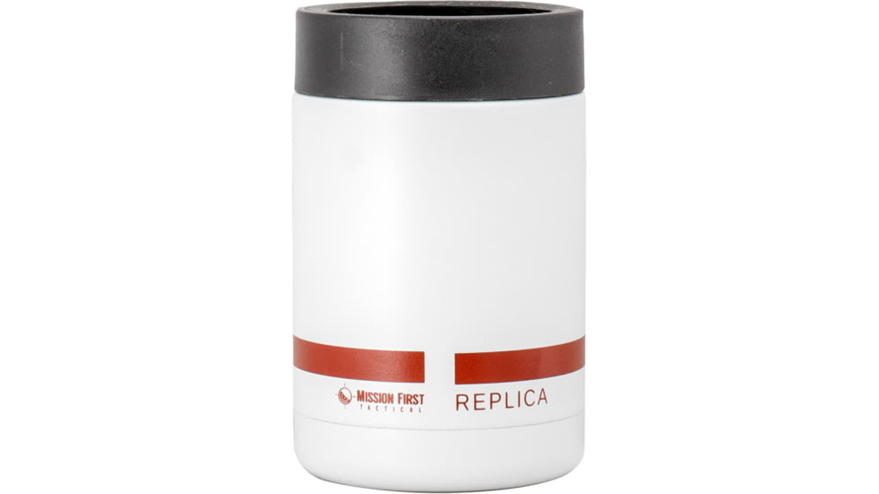 Mission First Tactical M7A3 Riot CS Can Cooler, White / Red, 12oz, DM18CS-CAN